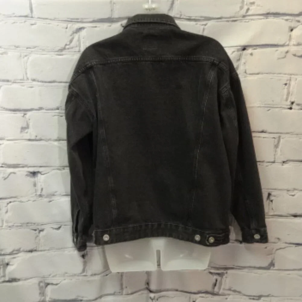 Wild Fable Four Pocket Button Down Black Jean Jacket, Like New - Picture 2 of 6